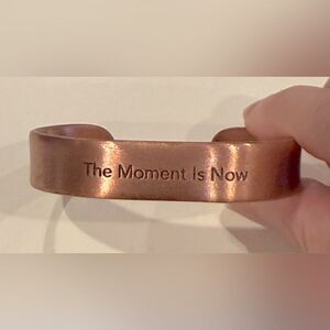 "The moment is now” HEALING MAGNETIC THERAPY BANGLE /CUFF